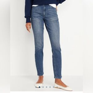 Old Navy Women's WOW High Rise Straight Jeans - Blue